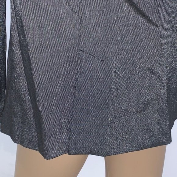 ZARA Black Shiny Notch lapel Single Breasted Blazer size X-LARGE - Picture 5 of 10